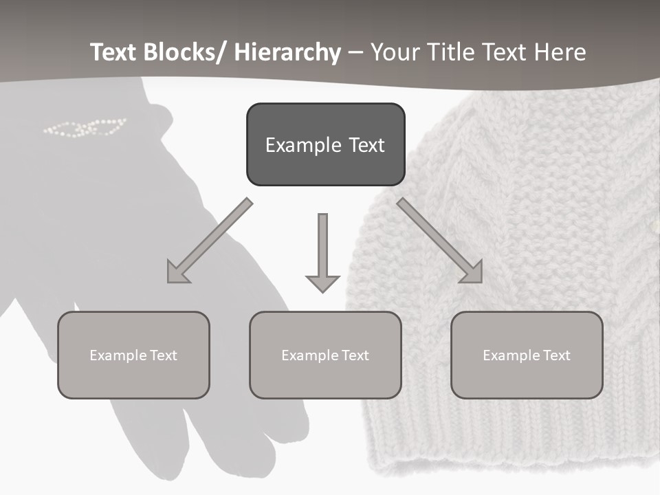 A Pair Of Gloves And A Knitted Hat On A White Background PowerPoint Template