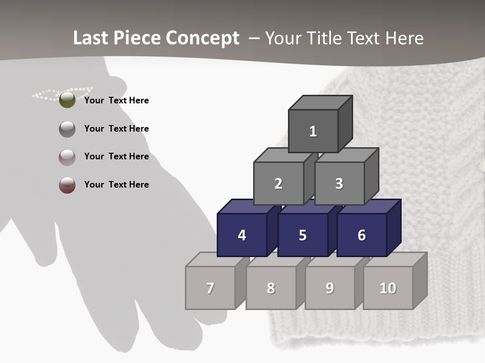 A Pair Of Gloves And A Knitted Hat On A White Background PowerPoint Template