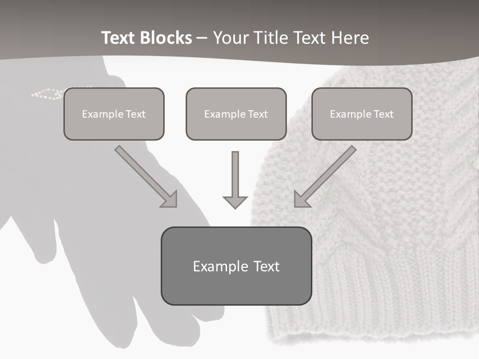 A Pair Of Gloves And A Knitted Hat On A White Background PowerPoint Template