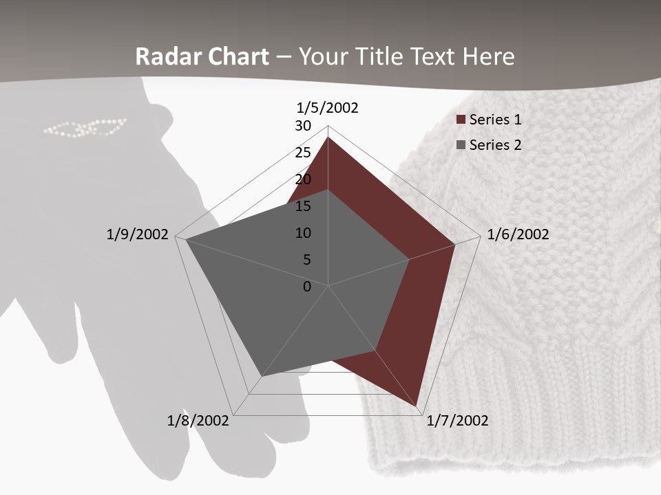 A Pair Of Gloves And A Knitted Hat On A White Background PowerPoint Template