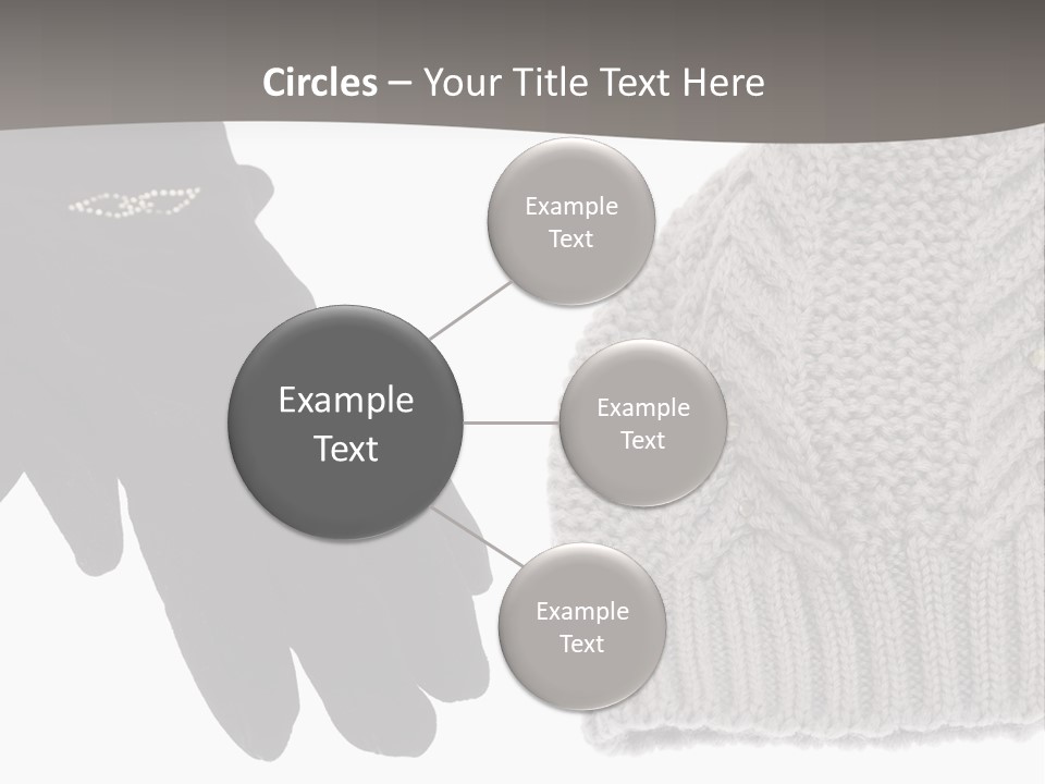 A Pair Of Gloves And A Knitted Hat On A White Background PowerPoint Template