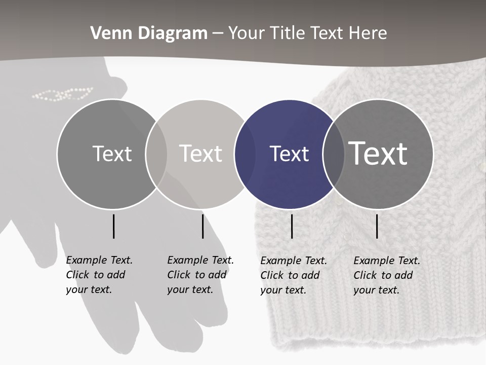 A Pair Of Gloves And A Knitted Hat On A White Background PowerPoint Template