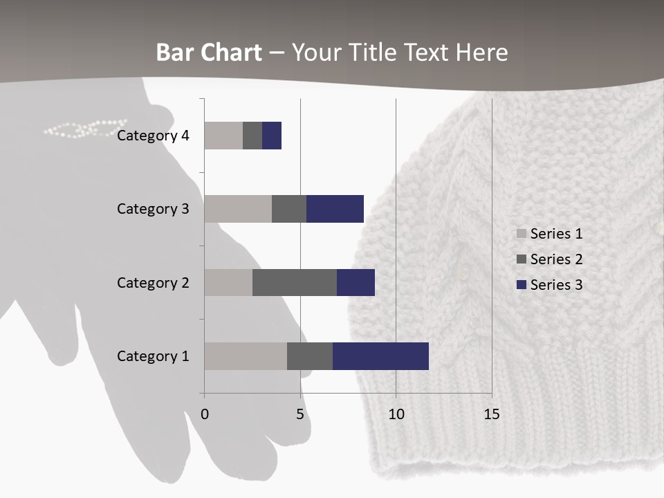 A Pair Of Gloves And A Knitted Hat On A White Background PowerPoint Template