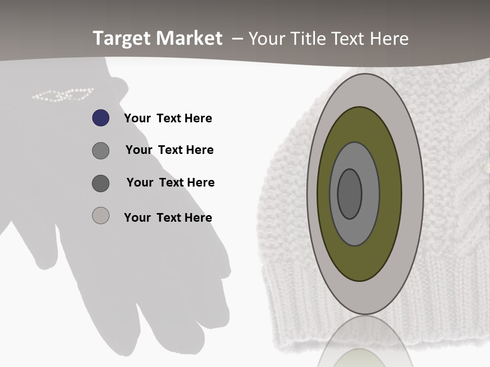 A Pair Of Gloves And A Knitted Hat On A White Background PowerPoint Template