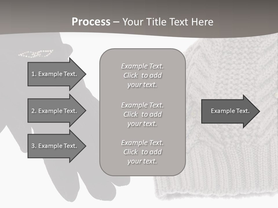A Pair Of Gloves And A Knitted Hat On A White Background PowerPoint Template