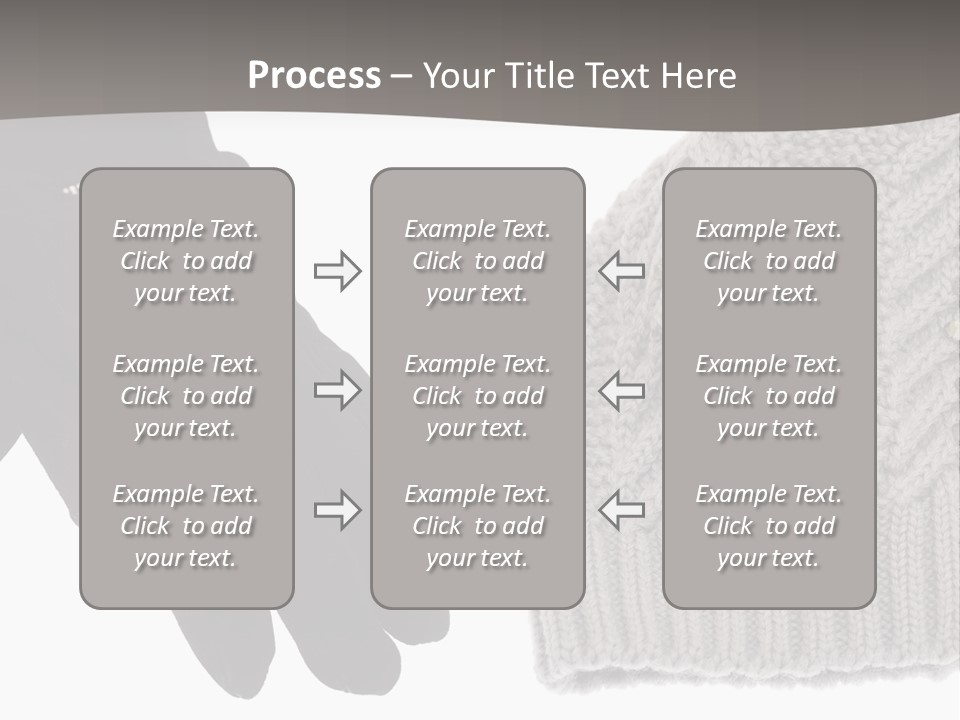 A Pair Of Gloves And A Knitted Hat On A White Background PowerPoint Template