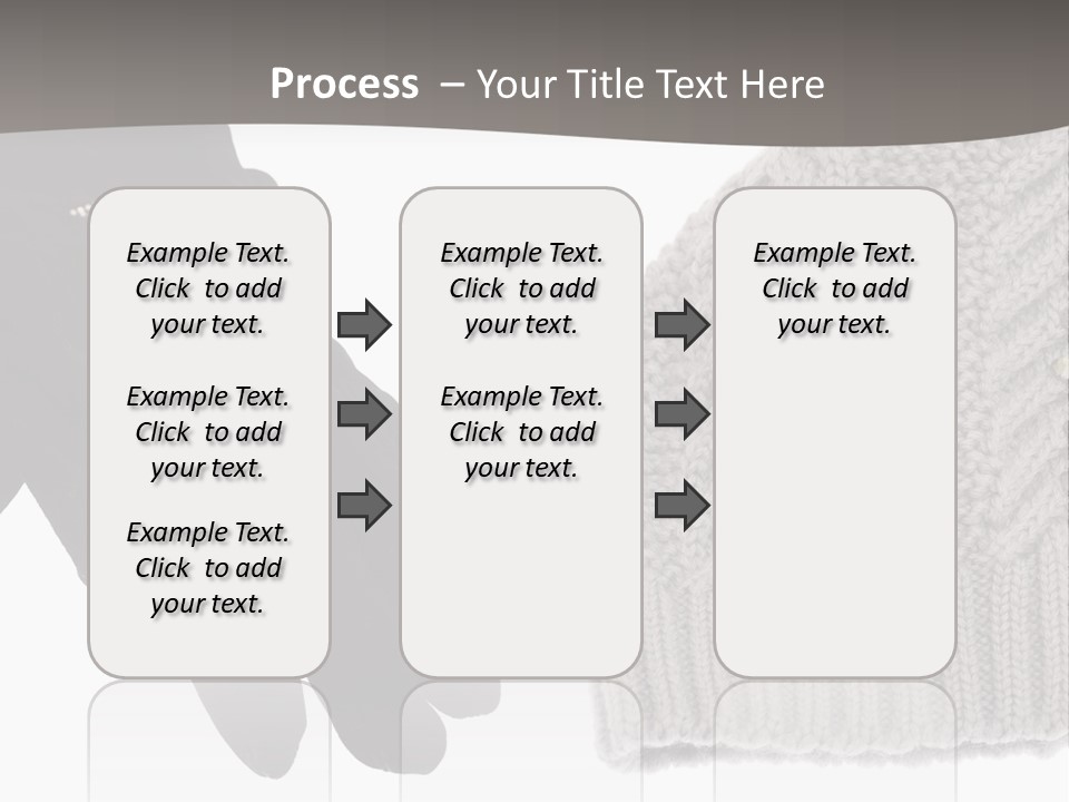 A Pair Of Gloves And A Knitted Hat On A White Background PowerPoint Template