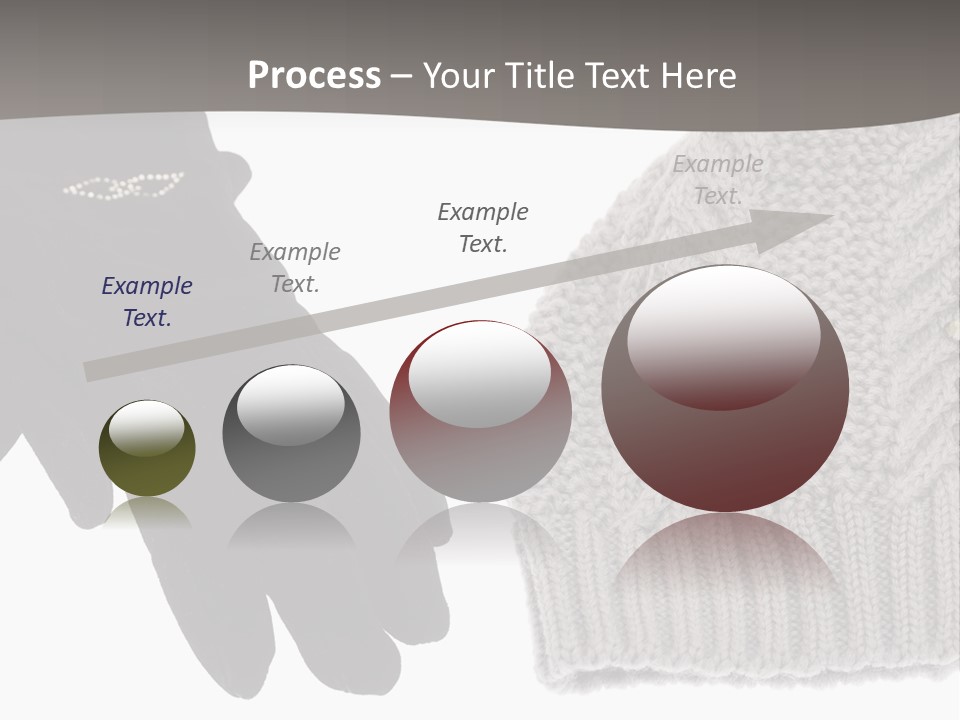 A Pair Of Gloves And A Knitted Hat On A White Background PowerPoint Template