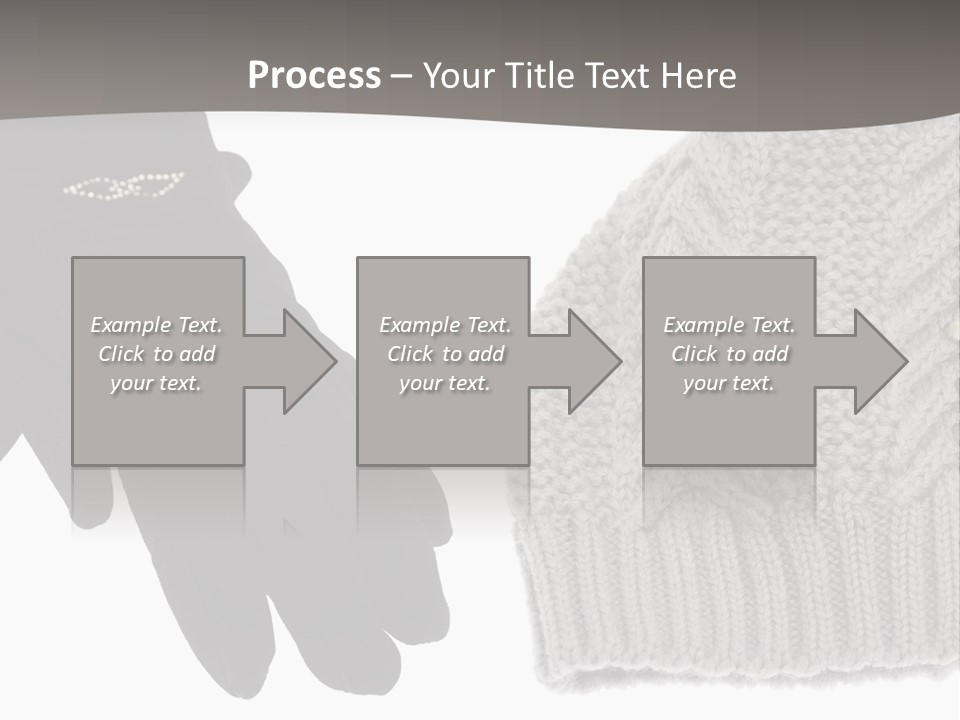 A Pair Of Gloves And A Knitted Hat On A White Background PowerPoint Template