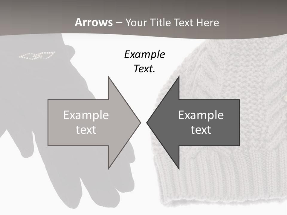 A Pair Of Gloves And A Knitted Hat On A White Background PowerPoint Template