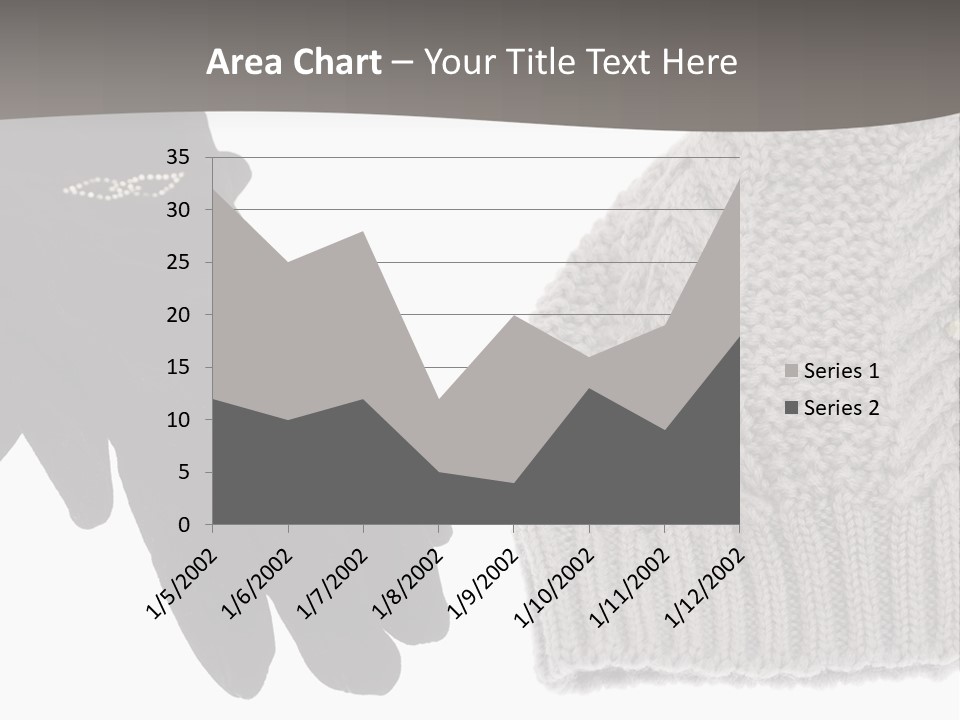 A Pair Of Gloves And A Knitted Hat On A White Background PowerPoint Template