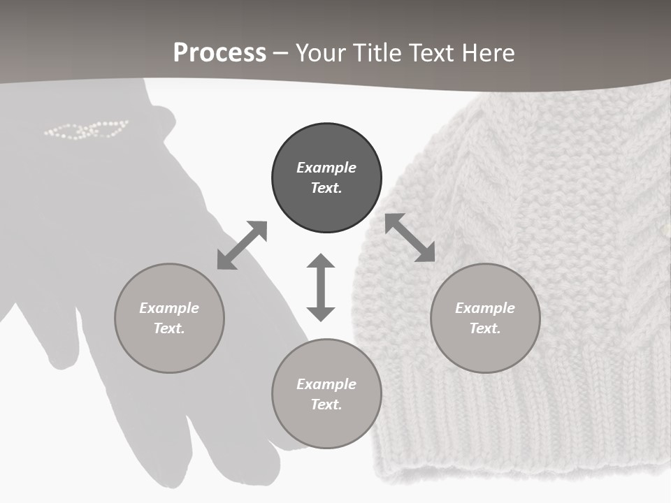 A Pair Of Gloves And A Knitted Hat On A White Background PowerPoint Template