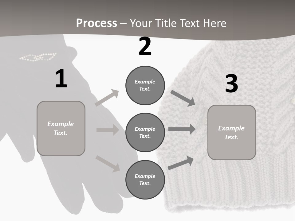 A Pair Of Gloves And A Knitted Hat On A White Background PowerPoint Template