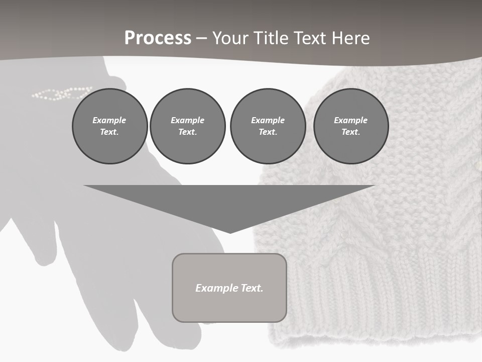 A Pair Of Gloves And A Knitted Hat On A White Background PowerPoint Template