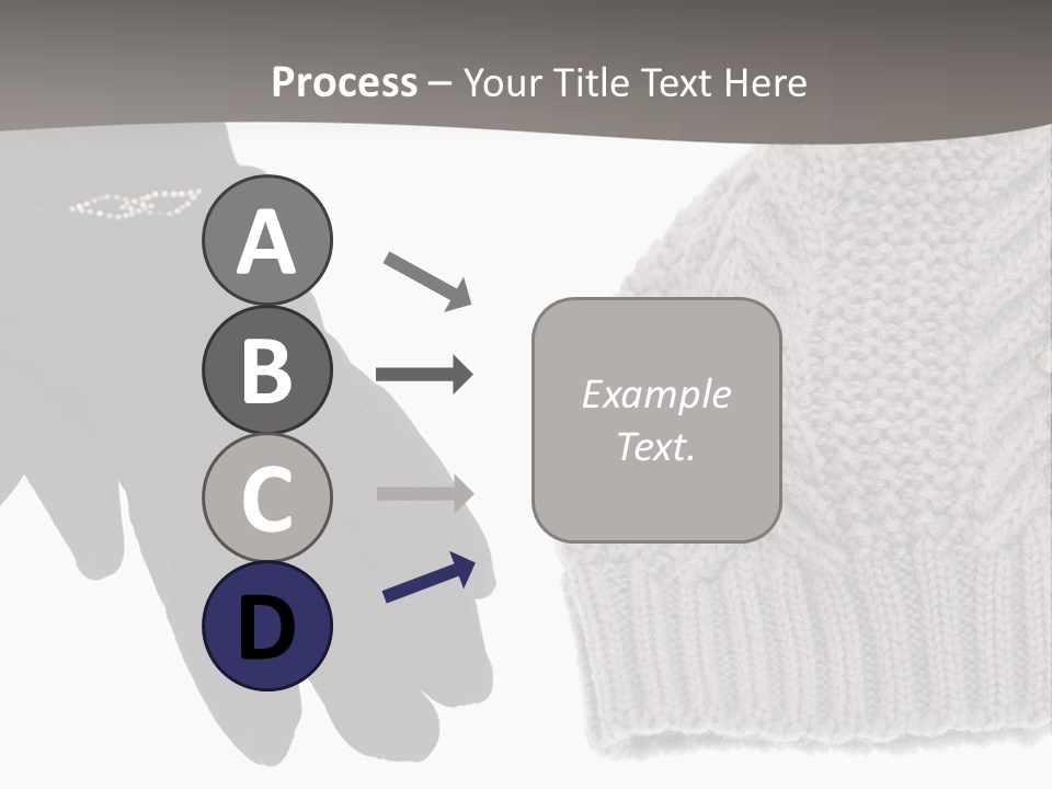 A Pair Of Gloves And A Knitted Hat On A White Background PowerPoint Template