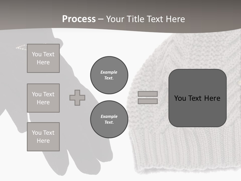 A Pair Of Gloves And A Knitted Hat On A White Background PowerPoint Template