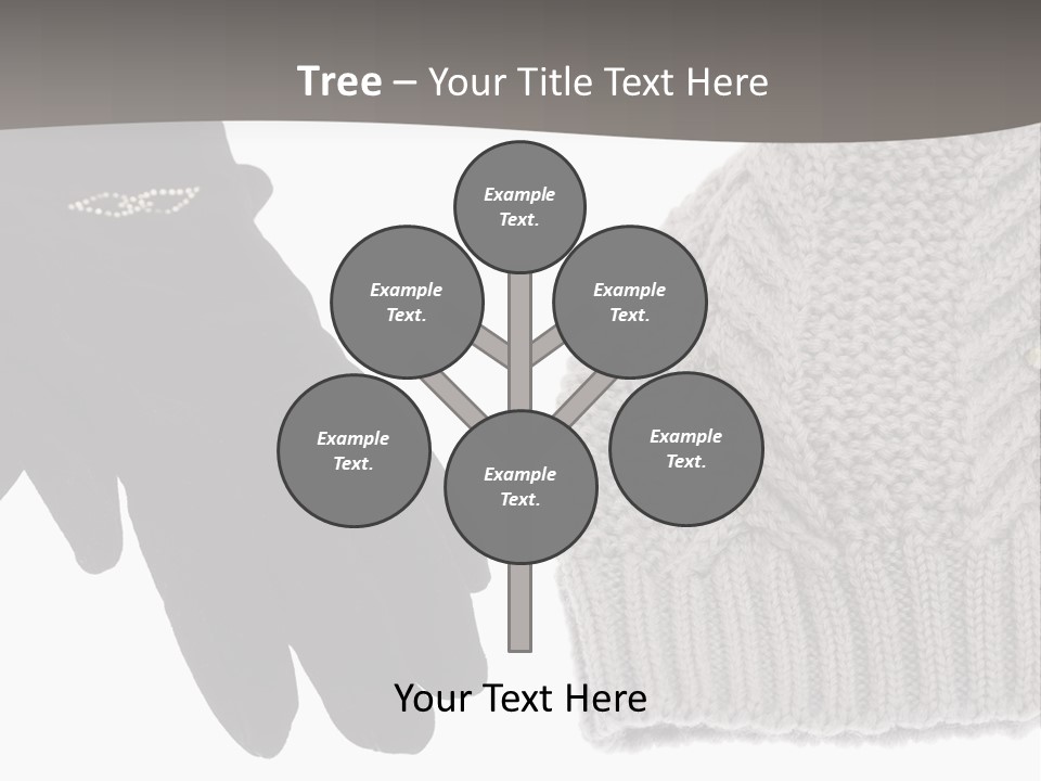 A Pair Of Gloves And A Knitted Hat On A White Background PowerPoint Template