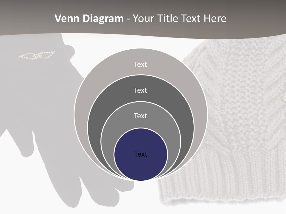 A Pair Of Gloves And A Knitted Hat On A White Background PowerPoint Template