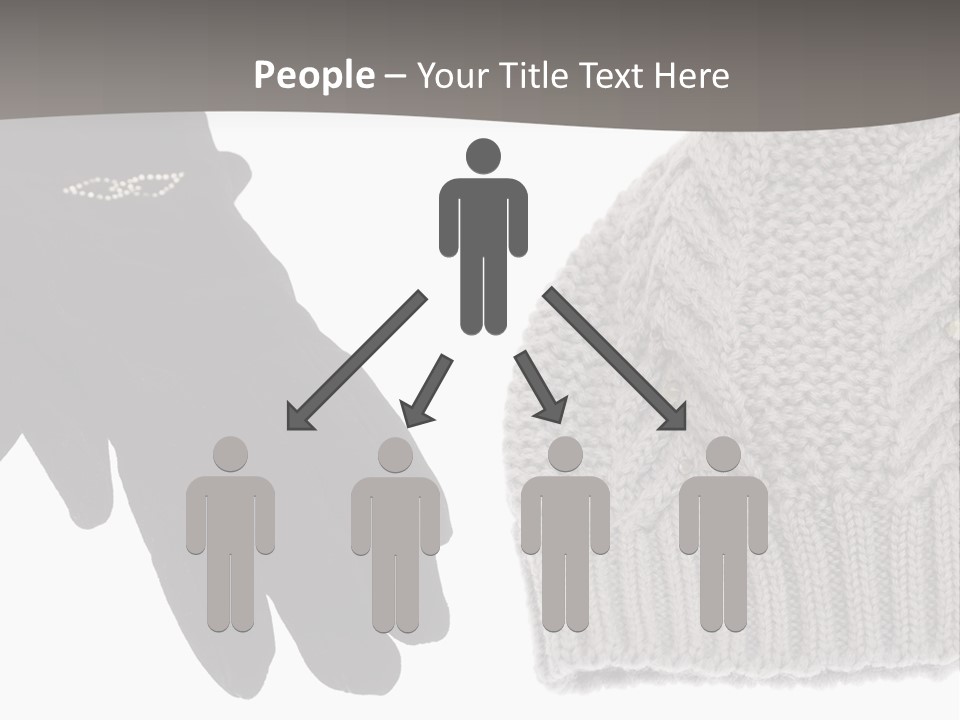 A Pair Of Gloves And A Knitted Hat On A White Background PowerPoint Template