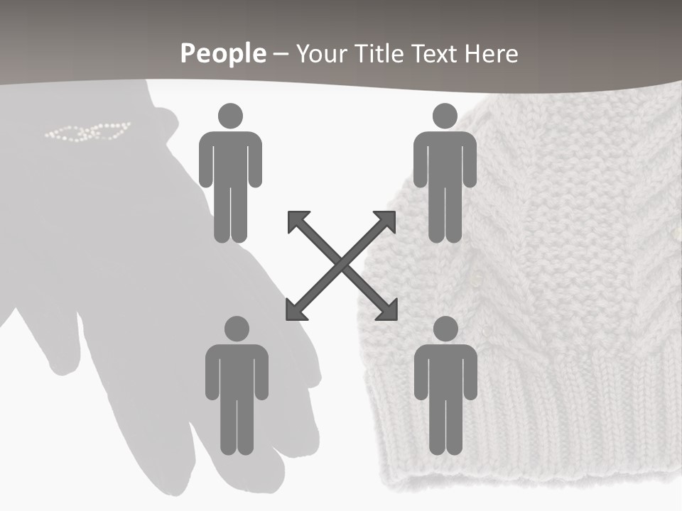 A Pair Of Gloves And A Knitted Hat On A White Background PowerPoint Template