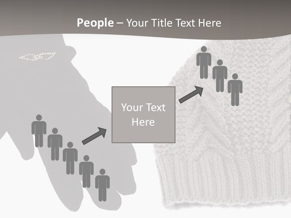 A Pair Of Gloves And A Knitted Hat On A White Background PowerPoint Template