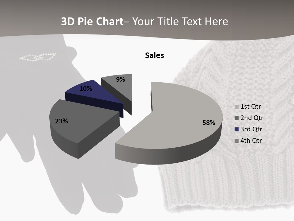 A Pair Of Gloves And A Knitted Hat On A White Background PowerPoint Template