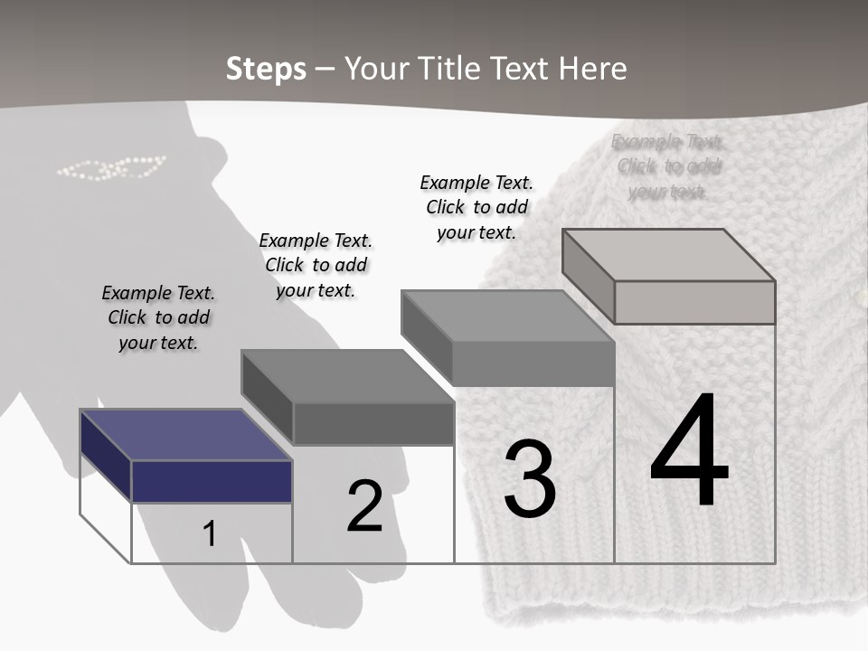 A Pair Of Gloves And A Knitted Hat On A White Background PowerPoint Template