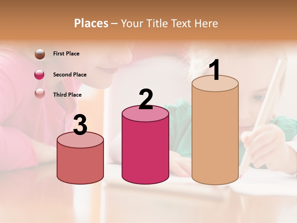 A Woman Helping A Little Girl Write Something On A Piece Of Paper PowerPoint Template