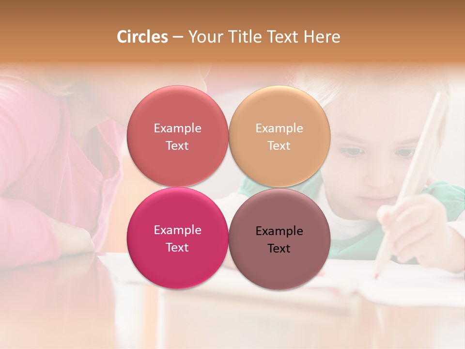 A Woman Helping A Little Girl Write Something On A Piece Of Paper PowerPoint Template