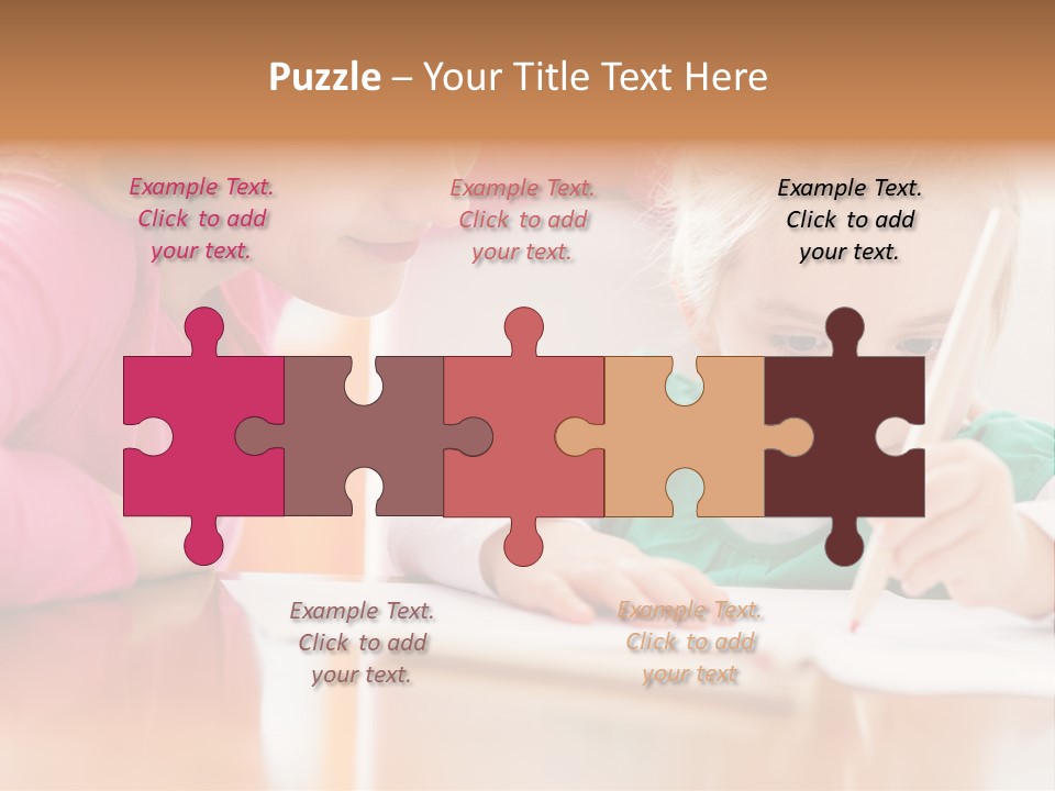 A Woman Helping A Little Girl Write Something On A Piece Of Paper PowerPoint Template