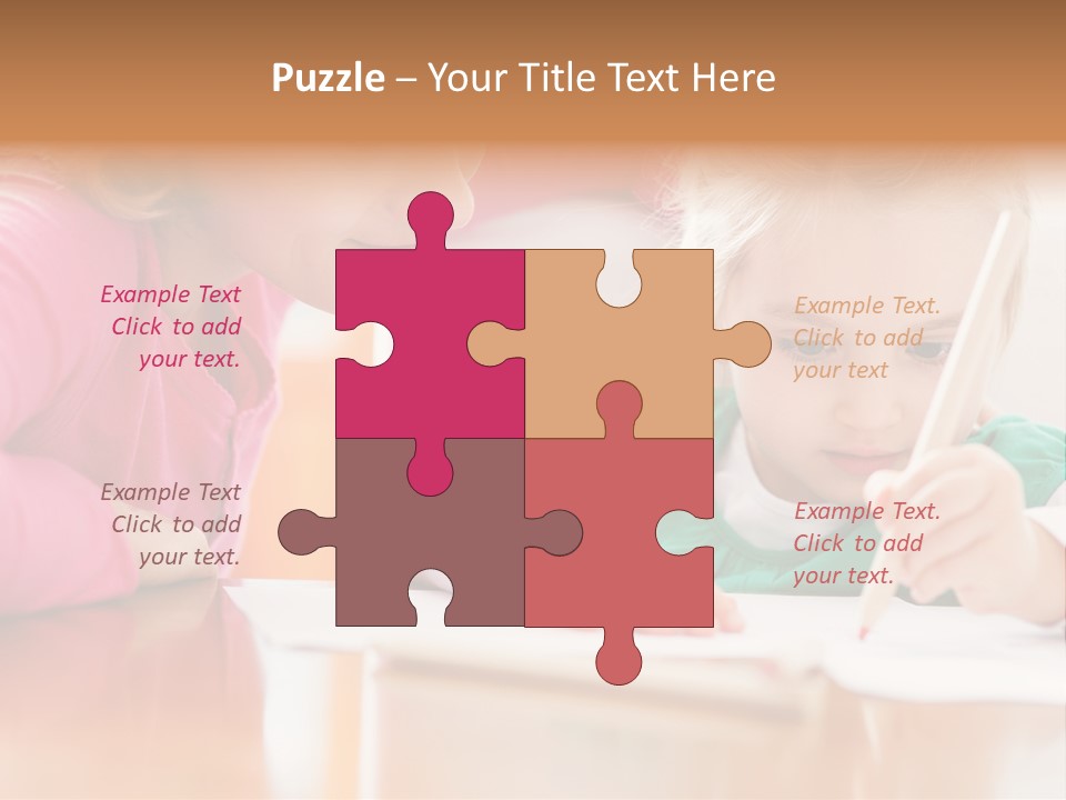 A Woman Helping A Little Girl Write Something On A Piece Of Paper PowerPoint Template