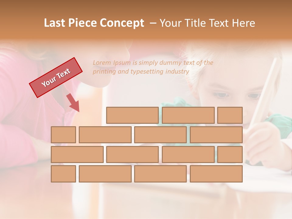 A Woman Helping A Little Girl Write Something On A Piece Of Paper PowerPoint Template