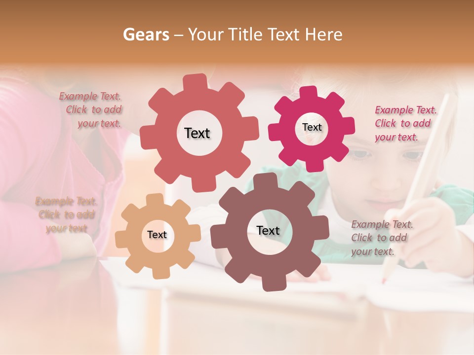 A Woman Helping A Little Girl Write Something On A Piece Of Paper PowerPoint Template