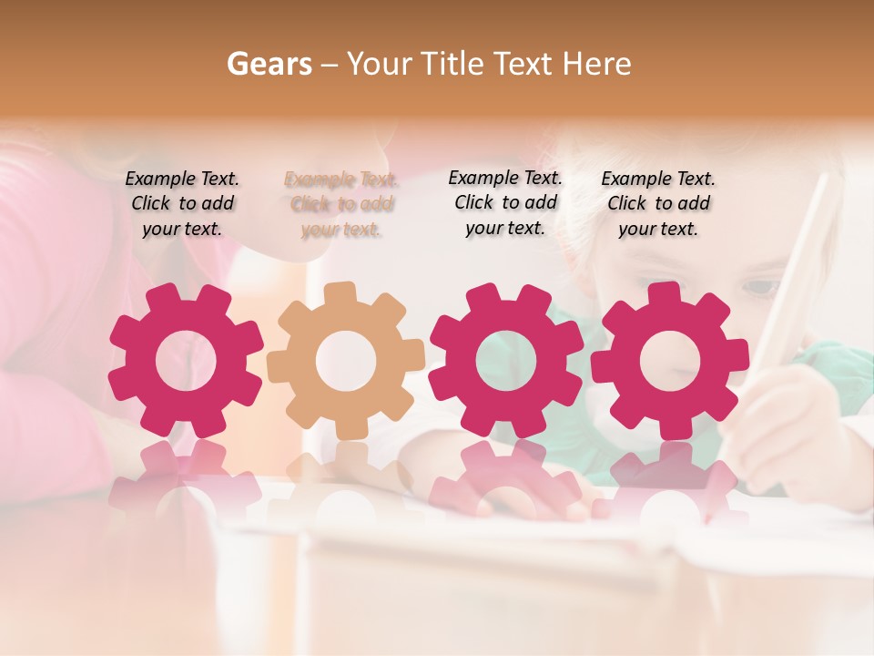 A Woman Helping A Little Girl Write Something On A Piece Of Paper PowerPoint Template