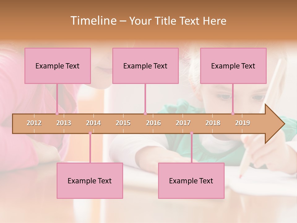 A Woman Helping A Little Girl Write Something On A Piece Of Paper PowerPoint Template
