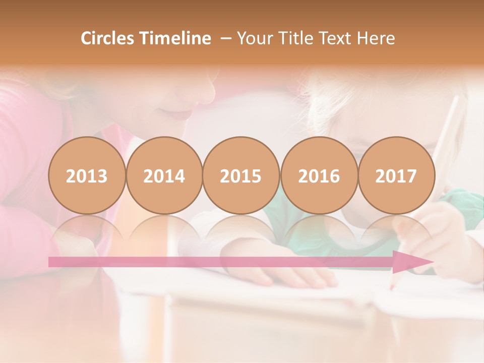 A Woman Helping A Little Girl Write Something On A Piece Of Paper PowerPoint Template