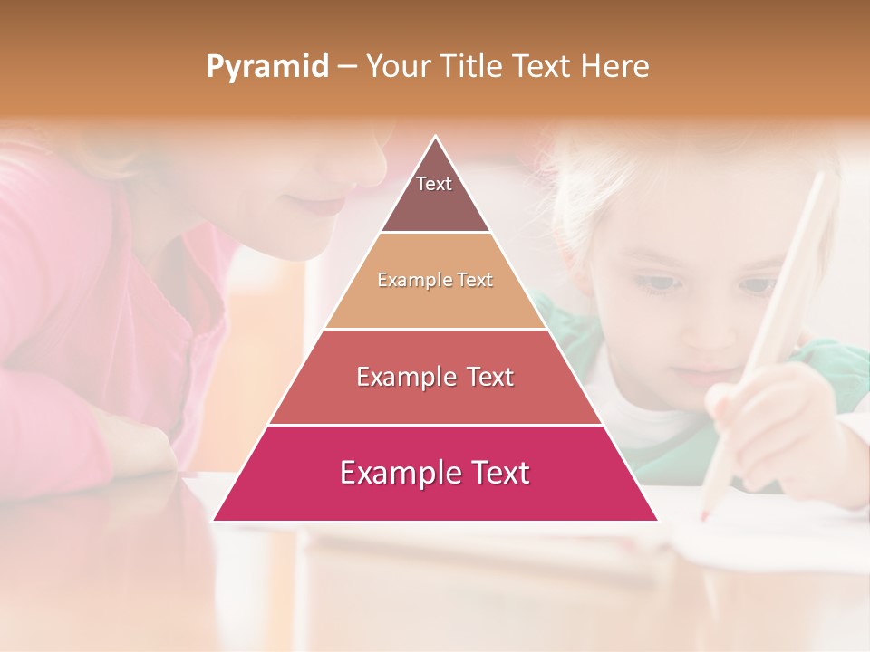 A Woman Helping A Little Girl Write Something On A Piece Of Paper PowerPoint Template