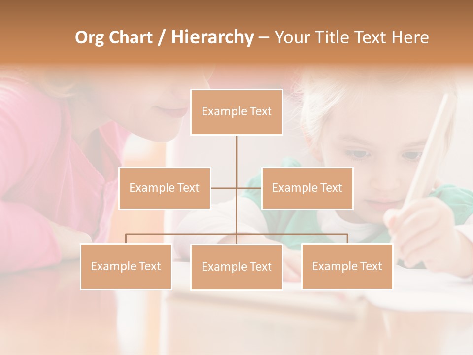 A Woman Helping A Little Girl Write Something On A Piece Of Paper PowerPoint Template
