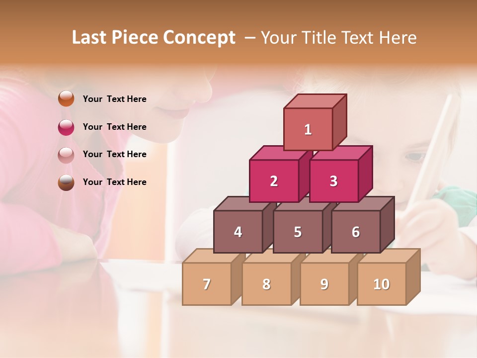 A Woman Helping A Little Girl Write Something On A Piece Of Paper PowerPoint Template