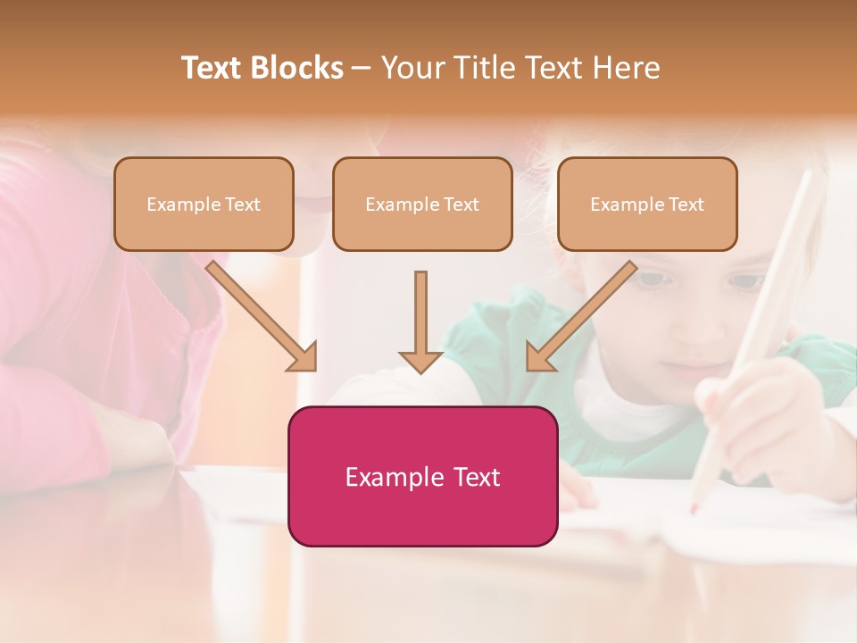 A Woman Helping A Little Girl Write Something On A Piece Of Paper PowerPoint Template