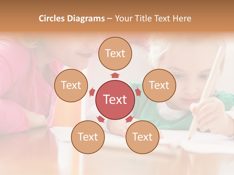 A Woman Helping A Little Girl Write Something On A Piece Of Paper PowerPoint Template