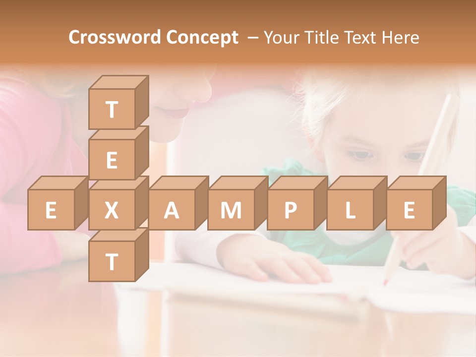 A Woman Helping A Little Girl Write Something On A Piece Of Paper PowerPoint Template