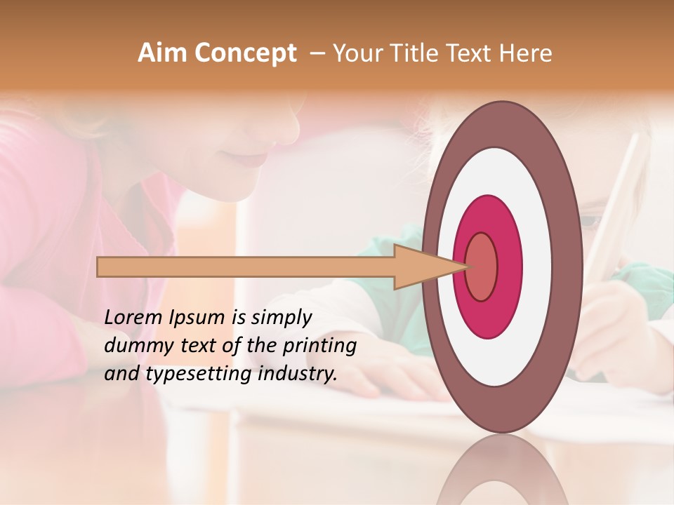 A Woman Helping A Little Girl Write Something On A Piece Of Paper PowerPoint Template