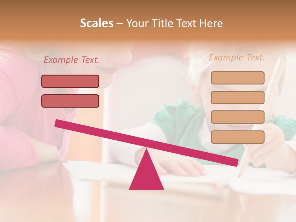 A Woman Helping A Little Girl Write Something On A Piece Of Paper PowerPoint Template