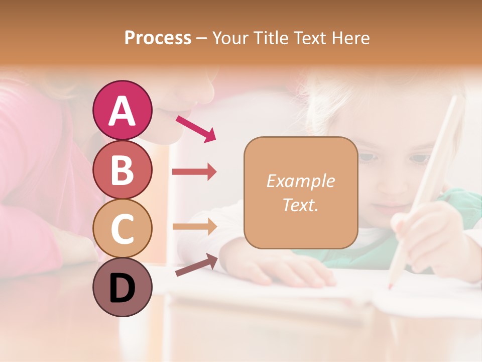 A Woman Helping A Little Girl Write Something On A Piece Of Paper PowerPoint Template