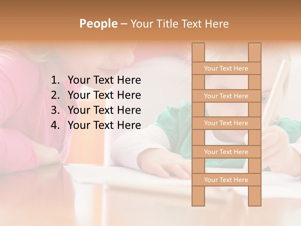 A Woman Helping A Little Girl Write Something On A Piece Of Paper PowerPoint Template