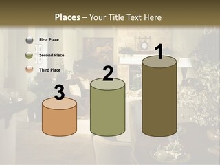 A Living Room Filled With Furniture And A Fireplace PowerPoint Template