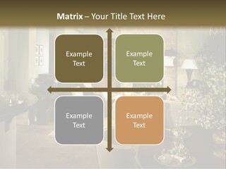 A Living Room Filled With Furniture And A Fireplace PowerPoint Template