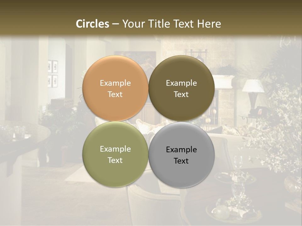 A Living Room Filled With Furniture And A Fireplace PowerPoint Template