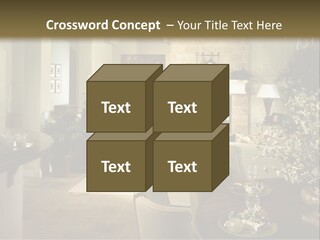 A Living Room Filled With Furniture And A Fireplace PowerPoint Template